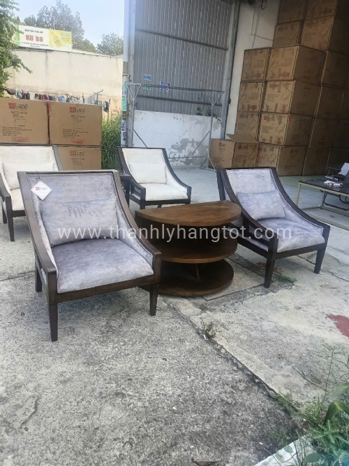 Ghế sofa đơn xám